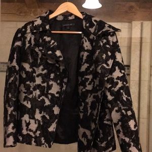 Lafayette 148 jacket with Moto style zip,  size 6.